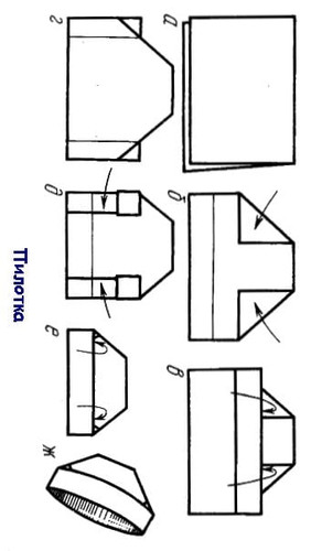 Пилотка из бумаги пошагово схема складывания